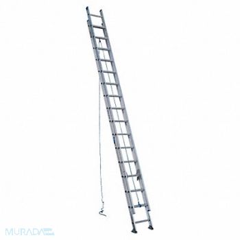 WERNER Extension Ladder Aluminum 32 ft I, 41D326