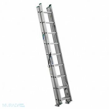 WERNER Extension Ladder Aluminum 24 ft II, 41D332
