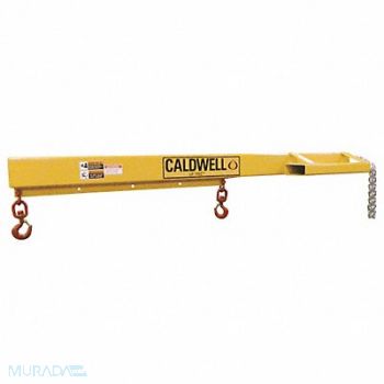 CALDWELL Forklift Boom 8 ft 4000 Lb Swivel Hooks, 41D506