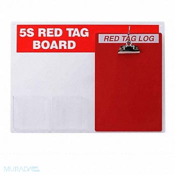 BRADY Red Tag Station With Clipboard Unfilled, 41F341