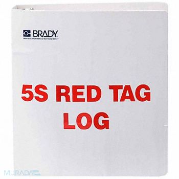 BRADY Red Tag Binder, 41F344