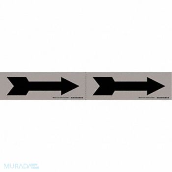 BRADY Pipe Marker (Arrow) 2 1/4in H 7in W, 41F362