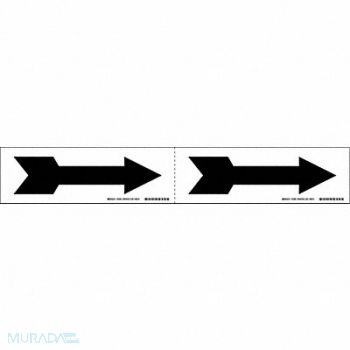 BRADY Pipe Marker (Arrow) 2 1/4in H 7in W, 41F364