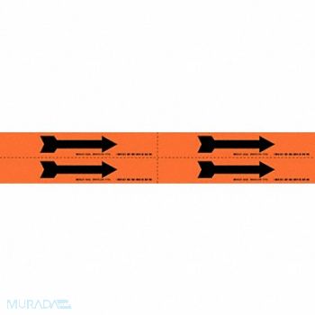 BRADY Pipe Marker (Arrow) 1 1/8in H 7in W, 41F365