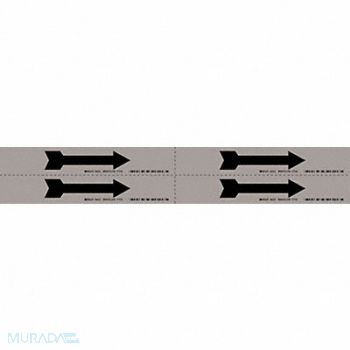 BRADY Pipe Marker (Arrow) 1 1/8in H 7in W, 41F367