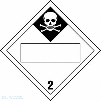 BRADY DOT Container Placard 10-3/4 Label W, 41F570