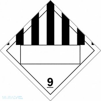BRADY DOT Container Placard 10-3/4 Label W, 41F577