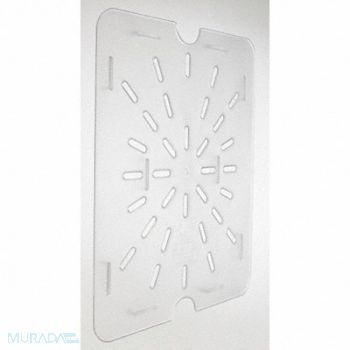CRESTWARE Drain Tray Polycarbonate Half 10-1/4 In, 41G545