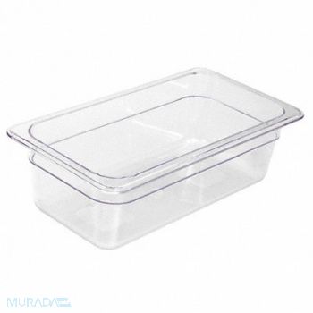 CRESTWARE Food Pan Polycarbonate Third 12-3/4 In, 41G551