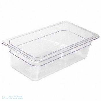 CRESTWARE Food Pan Polycarbonate Third 12-3/4 In, 41G552