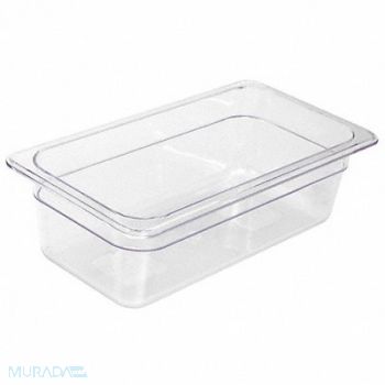 CRESTWARE Food Pan Polycarbonate Third 12-3/4 In, 41G553