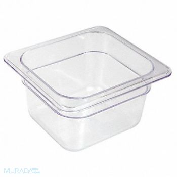 CRESTWARE Food Pan Polycarbonate Sixth 7 In, 41G556