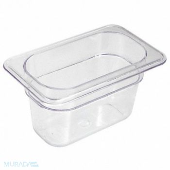 CRESTWARE Food Pan Polycarbonate Ninth 7 In, 41G559