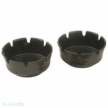 CRESTWARE Ash Tray 4 In L Black Melamine PK12, 41G565