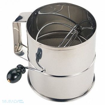 CRESTWARE Flour Sifter Stainless Steel 6-1/4 In, 41G575