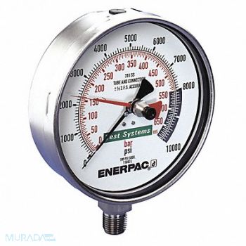ENERPAC Pressure Test Gauge 0 to 10000 psi 162mm, 41GJ14