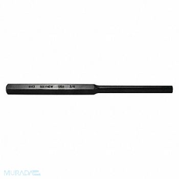 MAYHEW PRO Pin Punch 8in L 3/8in Tip Steel BO, 41GK47