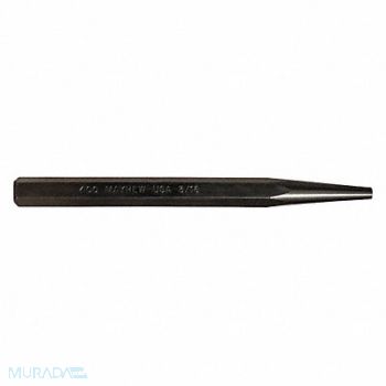 MAYHEW PRO Solid Punch 5in L 3/16in Tip Steel BO, 41GK56
