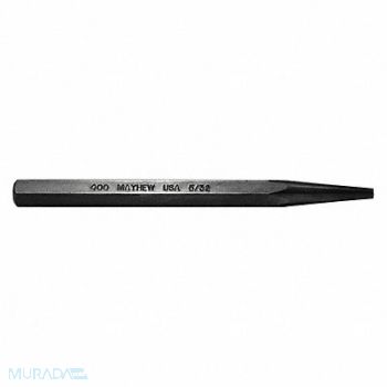 MAYHEW PRO Solid Punch 5in L 5/32in Tip Steel BO, 41GK57