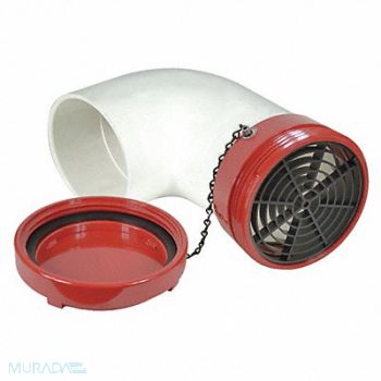 MOON AMERICAN Dry Hydrant 90 Adapter 4-1/2 Male, 41H518