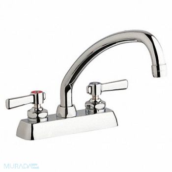 Low Arc Chrome Chicago Faucets W4D Brass, 41N763
