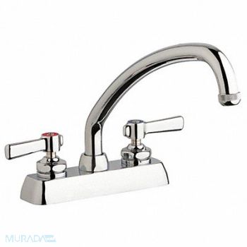 Low Arc Chrome Chicago Faucets W4D Brass, 41N765