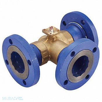 JOHNSON CONTROLS Ball Valve 3 Way SS Trim Flanged 4, 41P816