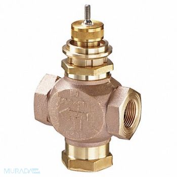 JOHNSON CONTROLS Globe Valve 3-Way Mixing 1-1/4 In (F)NPT, 41P940