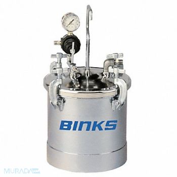 BINKS Paint Tank 2.8 gal Zinc Plated Steel, 41U068
