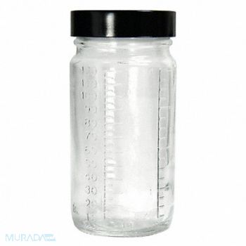 QORPAK Beaker Bottle 480mL Glass Wide PK48, 41U191