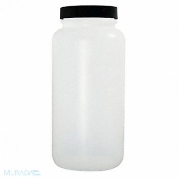 QORPAK Packer Bottle 960mL Plastic Wide PK106, 41U346