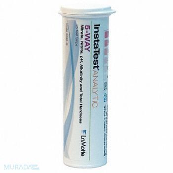 LAMOTTE Test Strips 5in1 Nitrate pH Alkalinity, 41V896