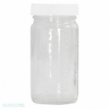 QORPAK Beaker Bottle 480mL Glass Wide PK48, 41W117