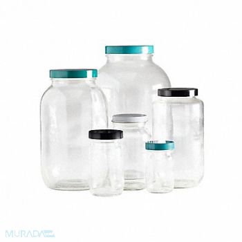 QORPAK Precleaned Bottle 240mL Glass Wide PK24, 41W147