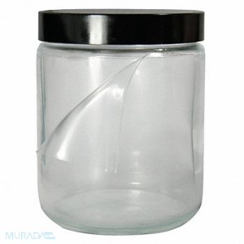 QORPAK Safety Coated Jar 240mL Glass Wide PK24, 41W198