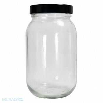 QORPAK Bottle 240mL Glass Wide PK24, 41U226