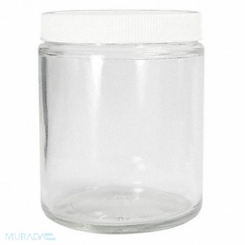 QORPAK Jar 240mL Glass Wide PK24, 41W209