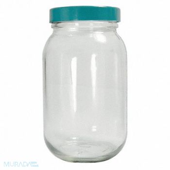 QORPAK Precleaned Bottle 3840mL Glass Wide PK4, 41W153