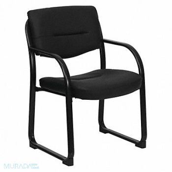 FLASH FURNITURE Side Chair Black Seat Leather Back, 420G18