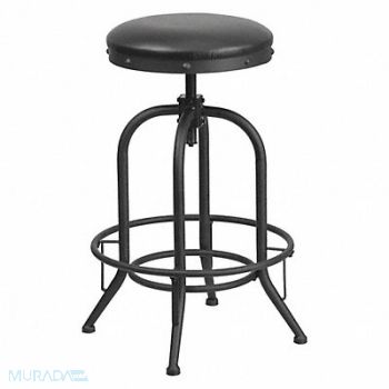 FLASH FURNITURE Stool 440 lb Black 21 Seat W, 420G40