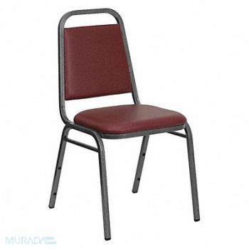 FLASH FURNITURE Banquet Chair Burgundy Seat Vinyl Seat, 420G41