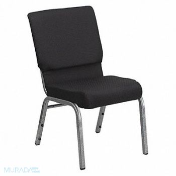 FLASH FURNITURE Church Chair Black Seat Fabric Seat, 420G42