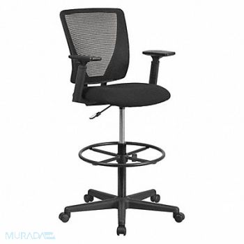 FLASH FURNITURE Draft Chair Black Seat Mesh Back, 420G49