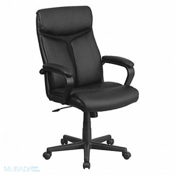 FLASH FURNITURE Executive Chair Black Seat Leather Back, 420G51