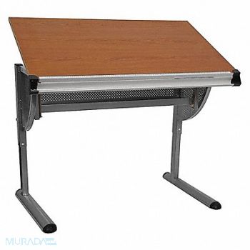 FLASH FURNITURE Adjustable Draft Table Overall 45-1/4 W, 420G79