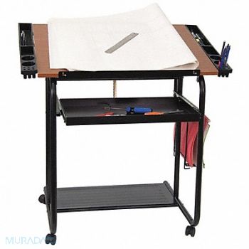 FLASH FURNITURE Mobile Draft Table Overall 35-1/4 W, 420G81