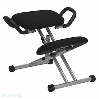 FLASH FURNITURE Side Chair Black Seat Fabric Back, 420G98