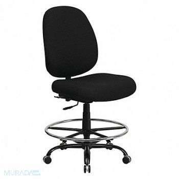 FLASH FURNITURE Draft Chair Black Seat Fabric Back, 420H01