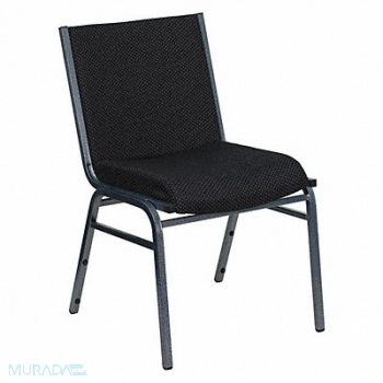 FLASH FURNITURE Stack Chair Black Seat Fabric Seat, 420H13