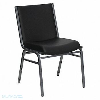 FLASH FURNITURE Stack Chair Black Seat Vinyl Seat, 420H14